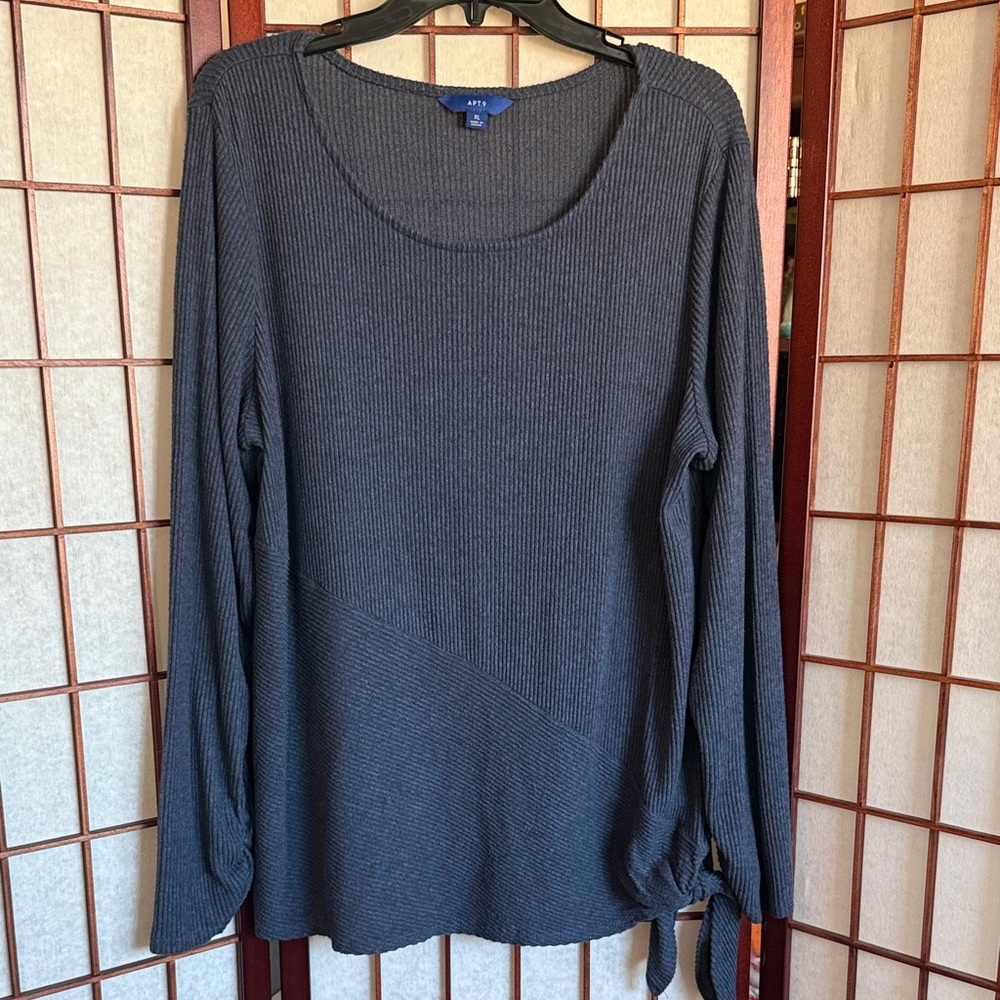 Apt. 9 Ribbed Long Sleeve Blouse size XL